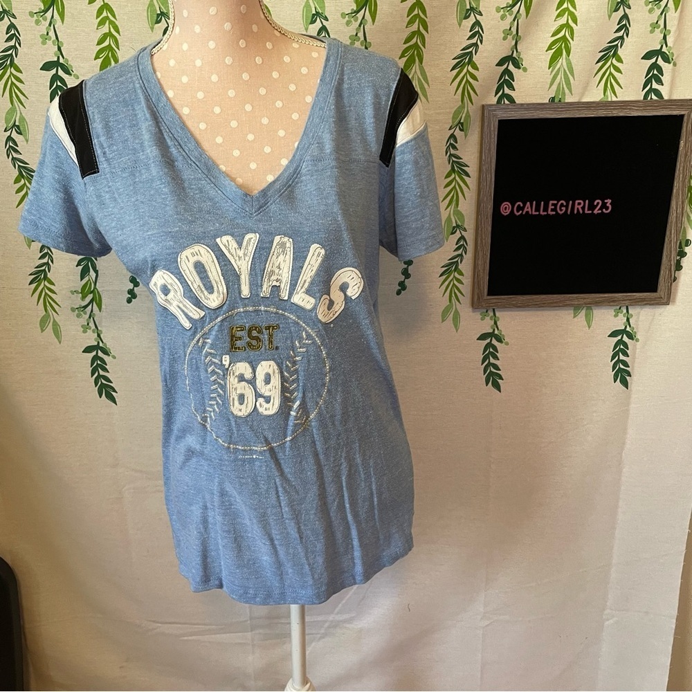 Size XL Kansas City Royals Baby Blue T-Shirt B2